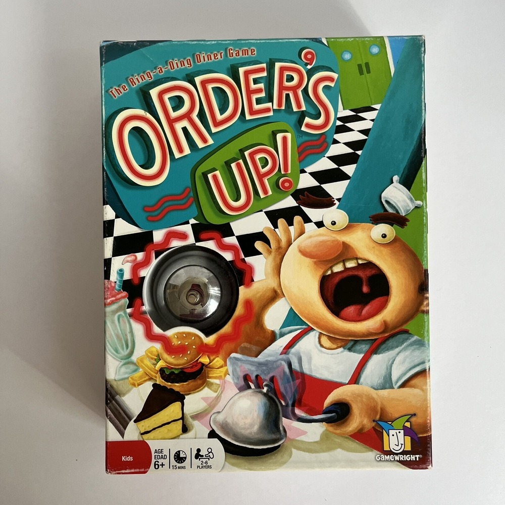 ORDER'S UP! The Ring-a-Ding Diner Game Restaurant Rush Hour GameWright READ info